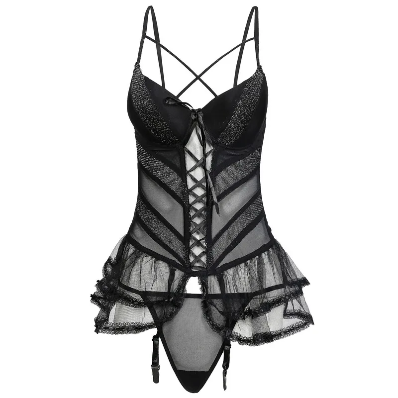 2Pcs Women Sexy Lingerie Set Black Erotic Porno Dress Women Teddy Sexy Mujer Sexi Underwear Panty Nightgown Costumes
2Pcs Women Sexy Lingerie Set Black Erotic Porno Dress Women Teddy Sexy Mujer Sexi Underwear Panty Nightgown Costumes