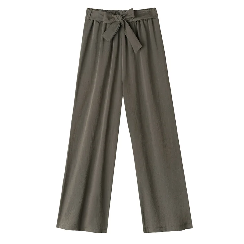 Korean Style Women Summer Cotton Linen Loose Wide Leg Pants Female Elastic Waist Plus Size Straight Trouser Pantalon Pour Femme 
Korean Style Women Summer Cotton Linen Loose Wide Leg Pants Female Elastic Waist Plus Size Straight Trouser Pantalon Pour Femme