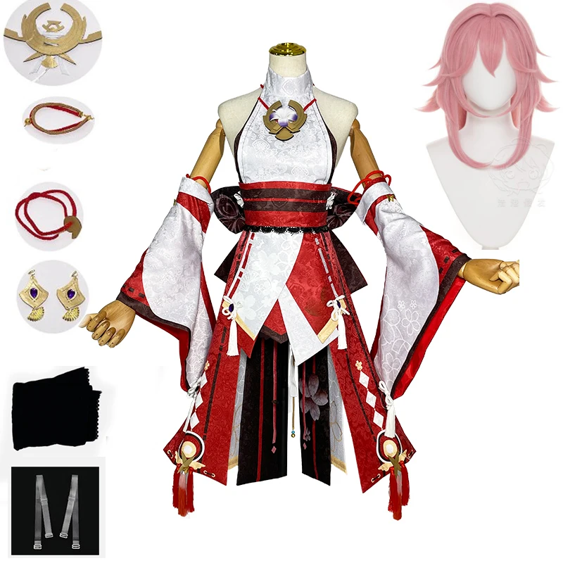 Genshin Impact Cosplay Yae Miko Guuji Yae Cosplay Costume with Headwear Full Set for Halloween Party Costumes
Genshin Impact Cosplay Yae Miko Guuji Yae Cosplay Costume with Headwear Full Set for Halloween Party Costumes