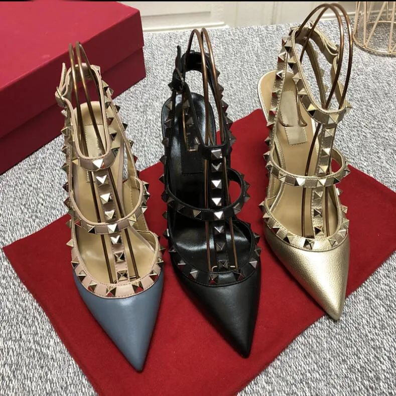 2021 Luxry Logo Summer Women High Heel Pointed Sandals Rivets Genuine Leather 6cm 8cm 10cm Lady Wedding Shoes 34-43 Dust Bag
2021 Luxry Logo Summer Women High Heel Pointed Sandals Rivets Genuine Leather 6cm 8cm 10cm Lady Wedding Shoes 34-43 Dust Bag