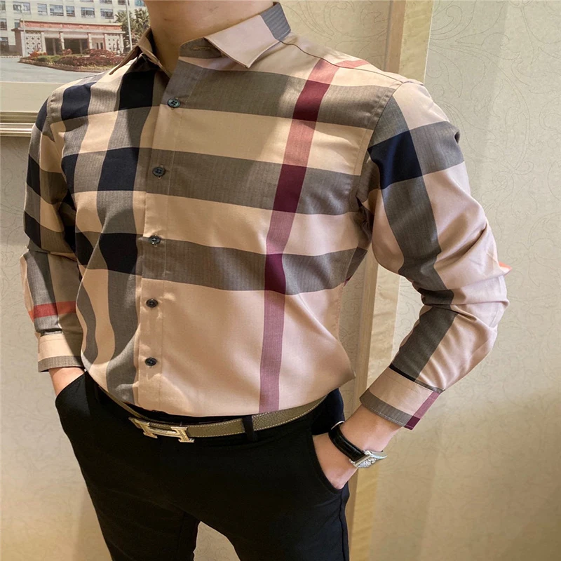 JIABING Men's 2021 new British long-sleeved high quality business classic plaid shirt
JIABING Men's 2021 new British long-sleeved high quality business classic plaid shirt