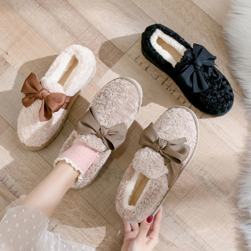 Korean Shoes All-Match Bow-Knot Female Footwear Loafers Fur Elegant Round Toe Women 2021 Winter Comfortable Butterfly New Dress
Korean Shoes All-Match Bow-Knot Female Footwear Loafers Fur Elegant Round Toe Women 2021 Winter Comfortable Butterfly New Dress