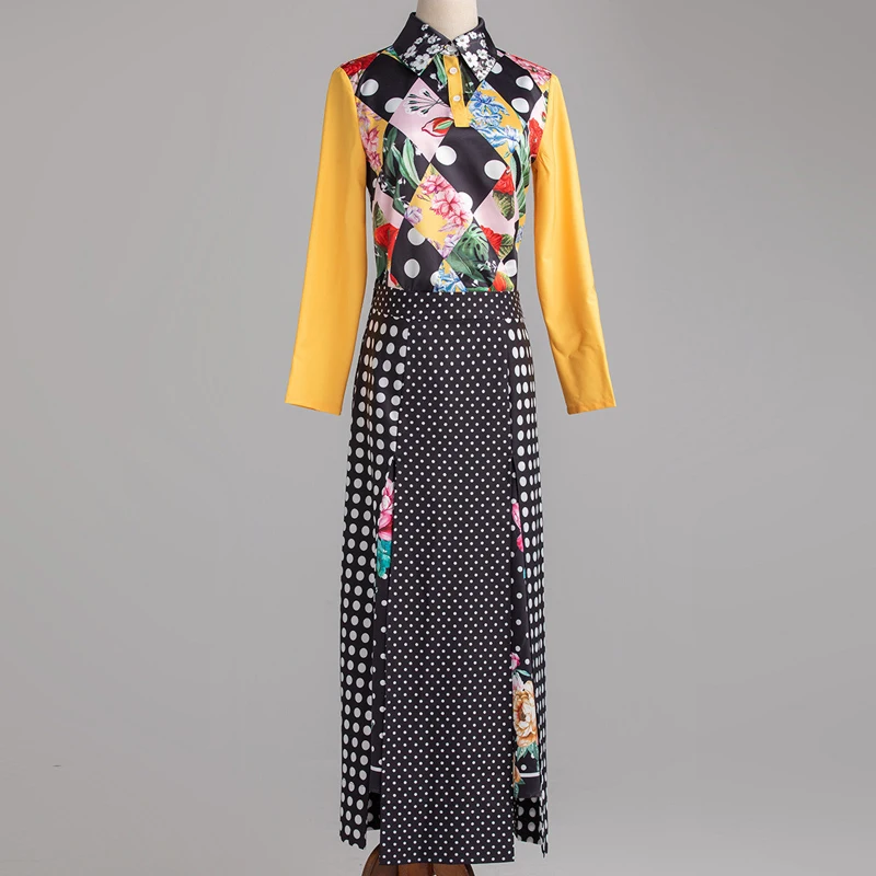 Runway Fashion Women Holiday Two Piece Outfit 2021 Spring Floral Print Blouse and Dot Skirt Suit Matching Sets Vintage Twinset
Runway Fashion Women Holiday Two Piece Outfit 2021 Spring Floral Print Blouse and Dot Skirt Suit Matching Sets Vintage Twinset