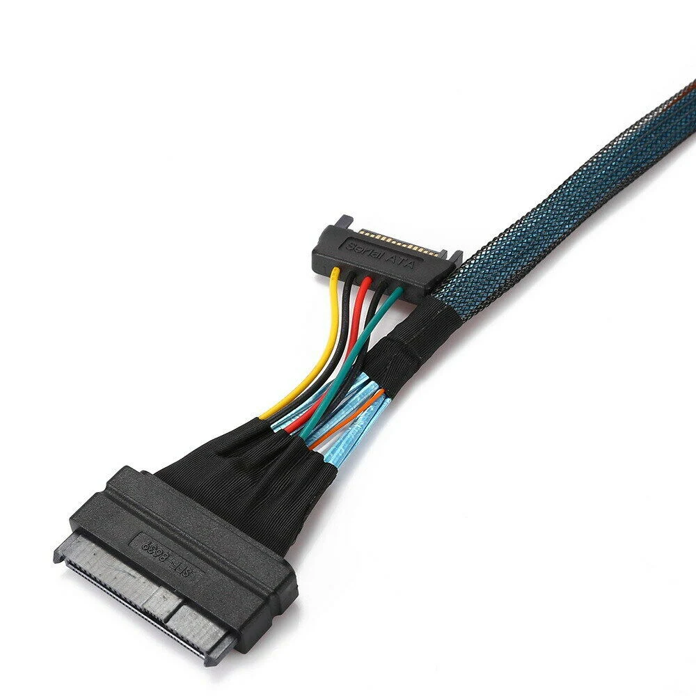 U.2 Adapter Cable 0.5m SFF-8639 to SFF-8654 Slimline 4i NVME SSD PCIE Cable for Mainboard 750 p3600 p3700 M.2 SSD
U.2 Adapter Cable 0.5m SFF-8639 to SFF-8654 Slimline 4i NVME SSD PCIE Cable for Mainboard 750 p3600 p3700 M.2 SSD