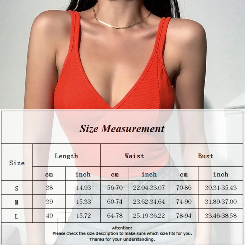 Vest Women Summer Basic Tank Top Solid Color Sling Vest Sexy V Neck Sleeveless Stretchy Slim Fit Rib Knit Crop Cami Top
Vest Women Summer Basic Tank Top Solid Color Sling Vest Sexy V Neck Sleeveless Stretchy Slim Fit Rib Knit Crop Cami Top