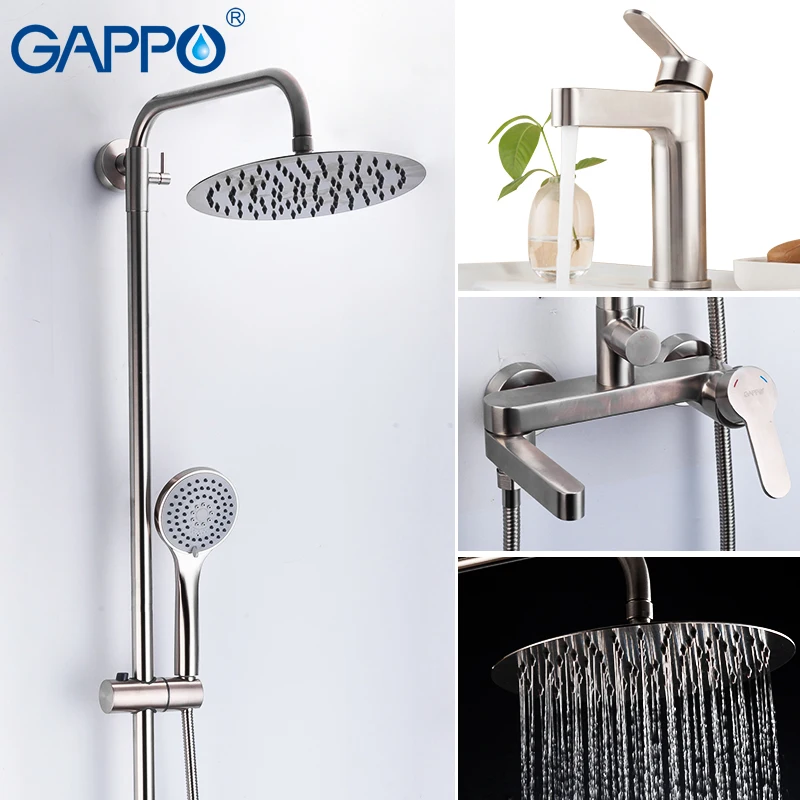 GAPPO stainless steel Bathtub faucets bathroom waterfall shower faucet bathroom Rainfall shower set bath tub faucet
GAPPO stainless steel Bathtub faucets bathroom waterfall shower faucet bathroom Rainfall shower set bath tub faucet