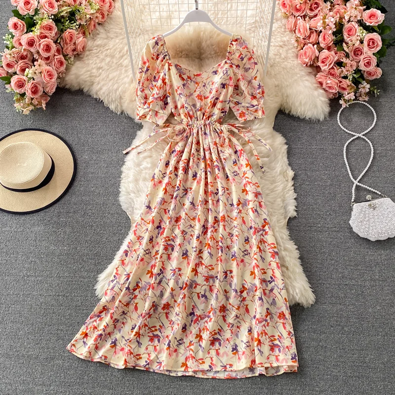 Woman Dress Party Sexy Polyester Chiffon Office Lady A-LINE Draw String Mid-Calf Puff Sleeve Square Collar Summer Floral Empire
Woman Dress Party Sexy Polyester Chiffon Office Lady A-LINE Draw String Mid-Calf Puff Sleeve Square Collar Summer Floral Empire