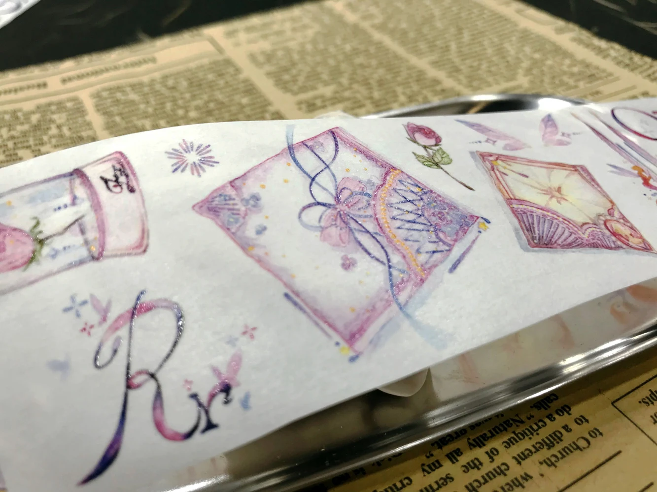 4.5cmx2m Girl Gift Masking Tape Souvenir Flower Special Oil Journal Collage Decoration