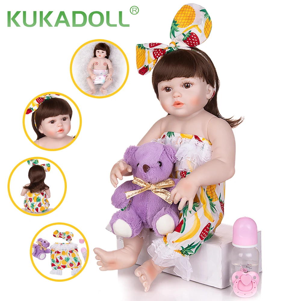 KUKADOLL 23 Inch Lovely Princess Doll Full Silicone Body 57 CM Reborn Babies Doll Boneca Menina Toy For Children Birthday Gifts
KUKADOLL 23 Inch Lovely Princess Doll Full Silicone Body 57 CM Reborn Babies Doll Boneca Menina Toy For Children Birthday Gifts
