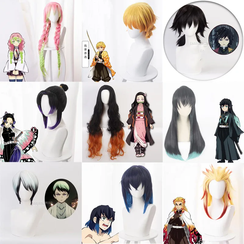 Kanroji Mitsuri Kamado Nezuko Wigs Demon Slayer Kimetsu no Yaiba Cosplay Wigs Zenitsu Agatsuma Golden Short Hair Kochou Shinobu
Kanroji Mitsuri Kamado Nezuko Wigs Demon Slayer Kimetsu no Yaiba Cosplay Wigs Zenitsu Agatsuma Golden Short Hair Kochou Shinobu