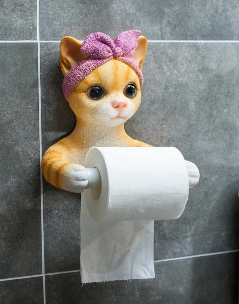 Lady Cat Tissue Paper Holder Durable Wall Hanging Bathroom Resin Toilet Paper Animal Tissue Roll Paper Holder
Lady Cat Tissue Paper Holder Durable Wall Hanging Bathroom Resin Toilet Paper Animal Tissue Roll Paper Holder