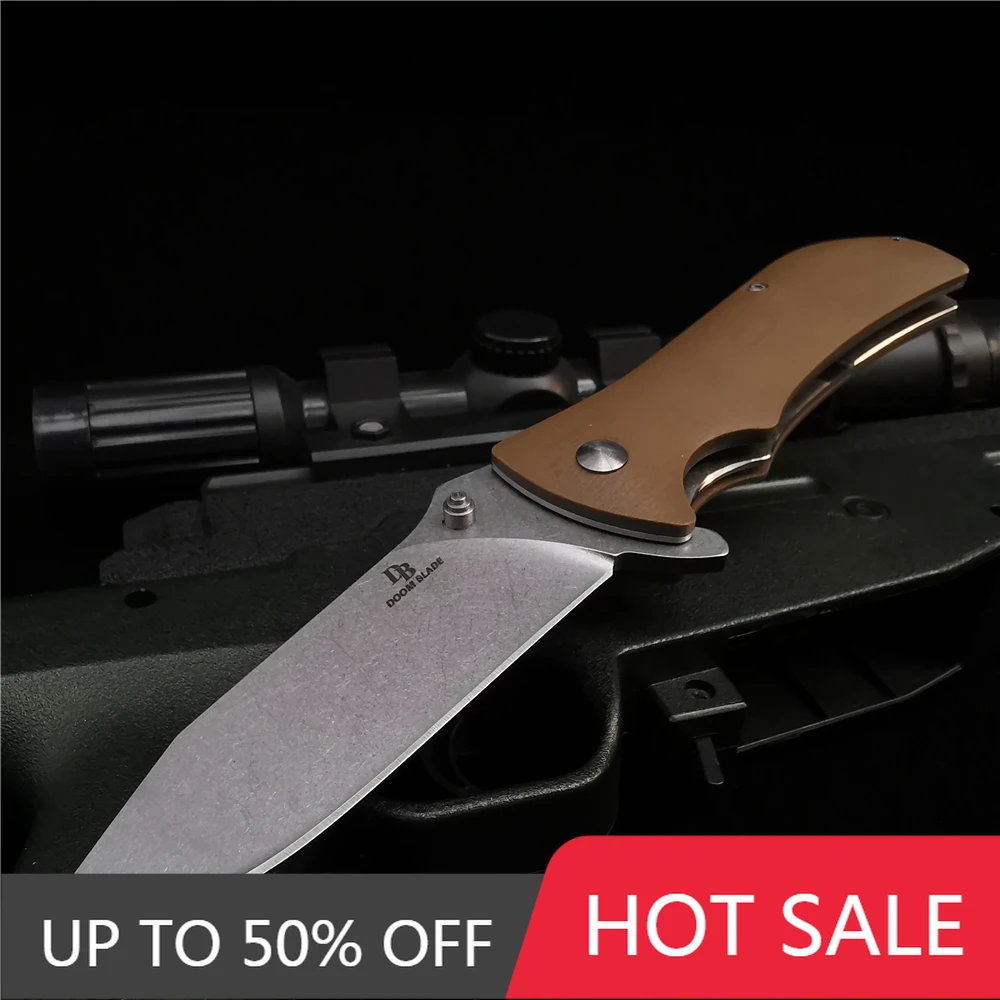 7.99 Inch Folding Knife, Pocket Knife, Outdoor Hunting Knife, D2 Stainless Steel Blade with G10 Handle, Semi-quick Opening,brown
7.99 Inch Folding Knife, Pocket Knife, Outdoor Hunting Knife, D2 Stainless Steel Blade with G10 Handle, Semi-quick Opening,brown