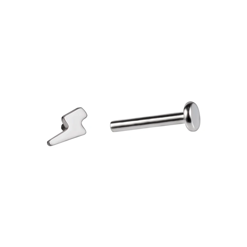2PCS G23 Titanium Internally Threaded Labret Thunder Top Lip Stud Ear Tragus Cartilage Helix Piercing Lightning Lip Ring Jewelry
2PCS G23 Titanium Internally Threaded Labret Thunder Top Lip Stud Ear Tragus Cartilage Helix Piercing Lightning Lip Ring Jewelry