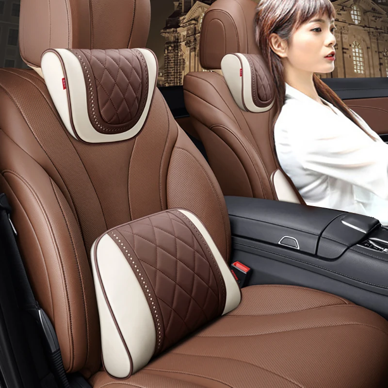 Car Leather Headrest Memory Foam Car Rest Pillow Back Cushion Auto Seat Neck Rest Waist Supports Set Car Interior Lumbar Pillows
Car Leather Headrest Memory Foam Car Rest Pillow Back Cushion Auto Seat Neck Rest Waist Supports Set Car Interior Lumbar Pillows