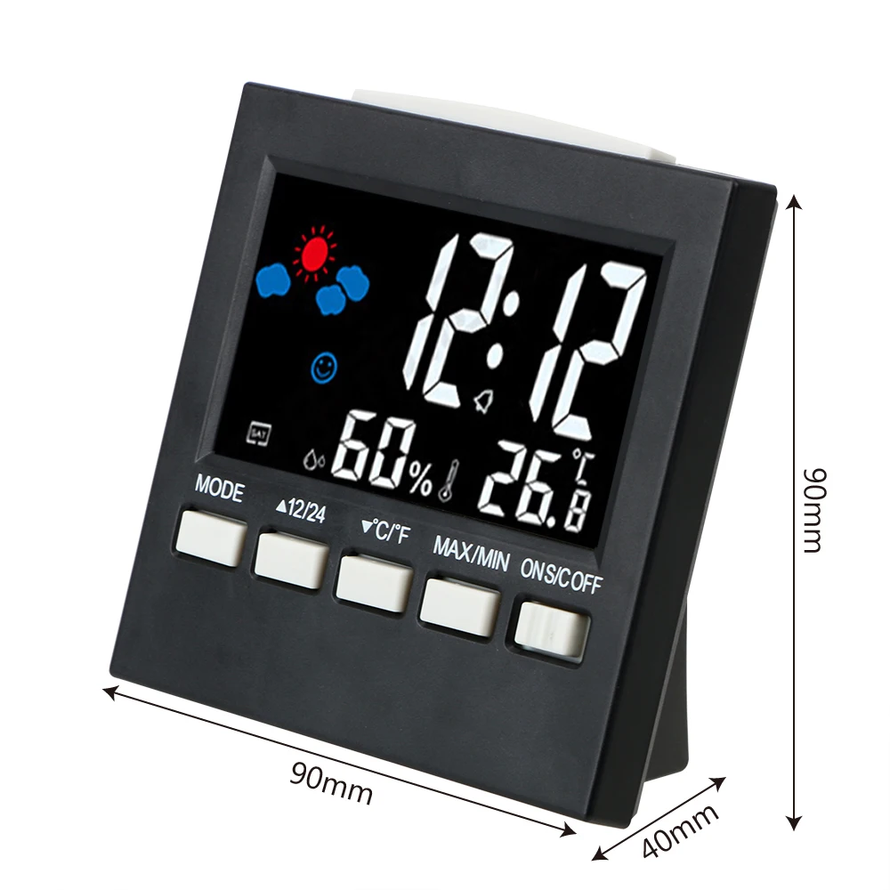 Thermometer Hygrometer Calendar Clock Weather Forecast Display Multifunction Home Decoration LCD Digital Alarm Clock
Thermometer Hygrometer Calendar Clock Weather Forecast Display Multifunction Home Decoration LCD Digital Alarm Clock
