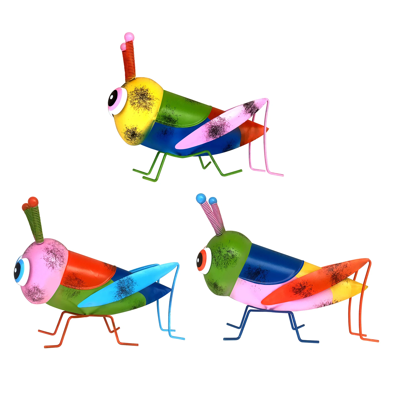 Metal Grasshopper Realistic Garden Locust Colorful Lifelike Grasshopper Ornament Super Rust-Proof Hanging Locust Sculpture
Metal Grasshopper Realistic Garden Locust Colorful Lifelike Grasshopper Ornament Super Rust-Proof Hanging Locust Sculpture