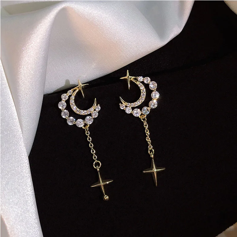 New Fashion Classic Geometric Ladies Pendant Earrings Star and Moon Symmetrical Earrings Women's Luxury Jewelry Easy To Match
New Fashion Classic Geometric Ladies Pendant Earrings Star and Moon Symmetrical Earrings Women's Luxury Jewelry Easy To Match