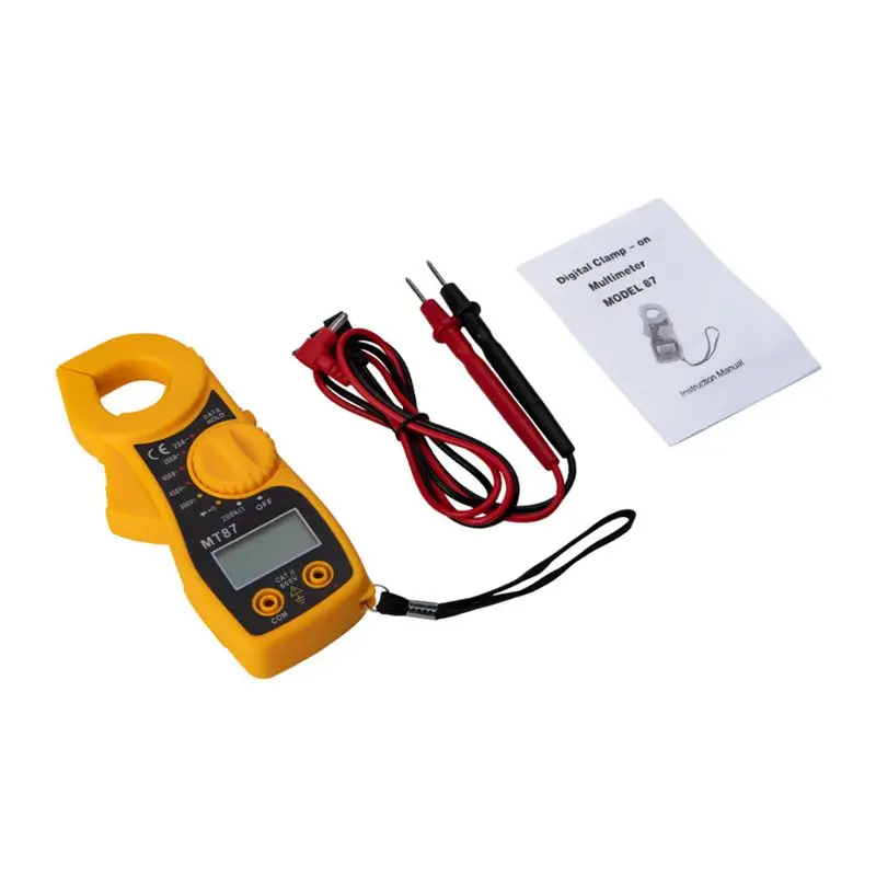 Portable MT87 Digital Clamp Ammeter Multimeter With Measurement AC/DC Voltage Tester (AC Current) Resistance Multi Test
Portable MT87 Digital Clamp Ammeter Multimeter With Measurement AC/DC Voltage Tester (AC Current) Resistance Multi Test