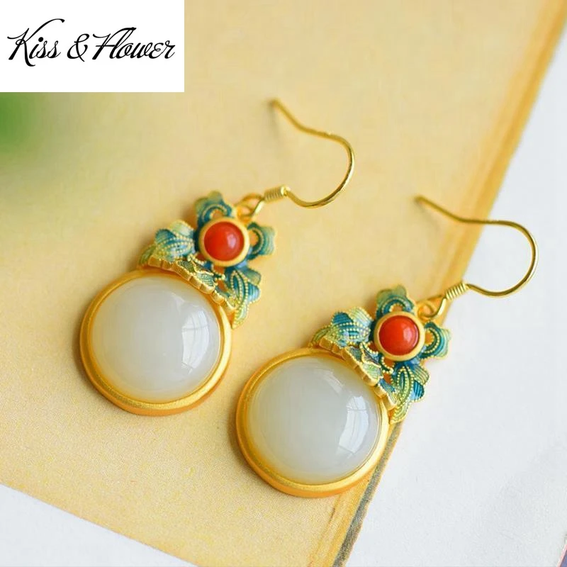 KISS&FLOWER ER172 Fine Jewelry Wholesale Fashion Woman Bride Girl Birthday Wedding Gift Vintage Round 24KT Gold Drop Earrings
KISS&FLOWER ER172 Fine Jewelry Wholesale Fashion Woman Bride Girl Birthday Wedding Gift Vintage Round 24KT Gold Drop Earrings