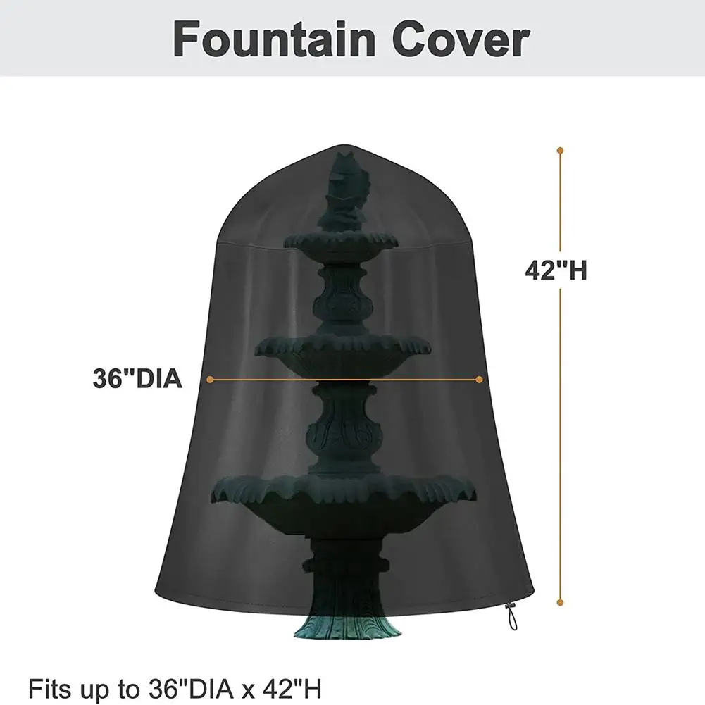 Garden Fountain Cover Outdoor Terrace Oxford Cloth Dustproof UV Accessories Garden Furniture Statue Fountain Protective Cover
Garden Fountain Cover Outdoor Terrace Oxford Cloth Dustproof UV Accessories Garden Furniture Statue Fountain Protective Cover