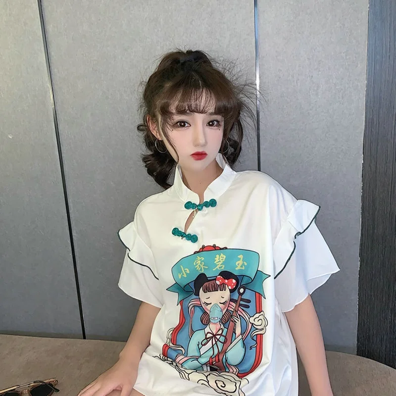 White Chinese Shirt 2021 Women Clothing Oriental Style Blouse And Top Women Tang Suit Mandarin Collar Girls Cheongsam Top
White Chinese Shirt 2021 Women Clothing Oriental Style Blouse And Top Women Tang Suit Mandarin Collar Girls Cheongsam Top