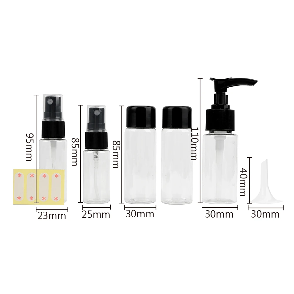 Portable Bottle 7Pcs/Set Refilable Bottles Accessories Spray Atomizer Cosmetic Container Plastic
Portable Bottle 7Pcs/Set Refilable Bottles Accessories Spray Atomizer Cosmetic Container Plastic