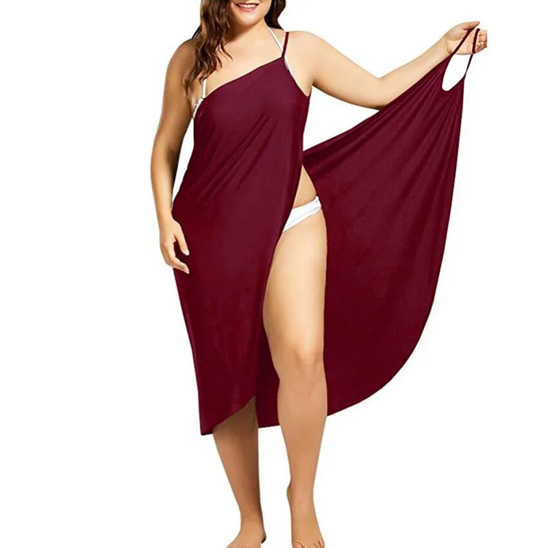 Women Beach Dress Sexy Sling Wear Dress Sarong Bilini Cover Up Warp Pareo Dresses Backless Swimwear Femme 5XL Plus Size stripe