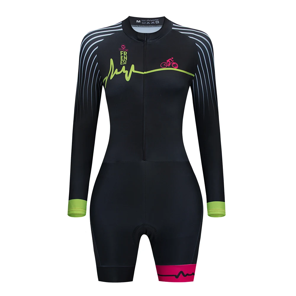 Frenesi 2021 Pro Team Triathlon Suit Women Skinsuit Jumpsuit Maillot Cycling Sport Clothing Ropa Ciclismo Gel Pad Bodysuit
Frenesi 2021 Pro Team Triathlon Suit Women Skinsuit Jumpsuit Maillot Cycling Sport Clothing Ropa Ciclismo Gel Pad Bodysuit