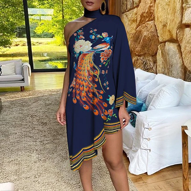 Elegant One Shoulder Irregular Dress Women 2021 Sexy Peacock Leopard Print Mini Dresses Female Vintage Party Beach Dress Vestido
Elegant One Shoulder Irregular Dress Women 2021 Sexy Peacock Leopard Print Mini Dresses Female Vintage Party Beach Dress Vestido