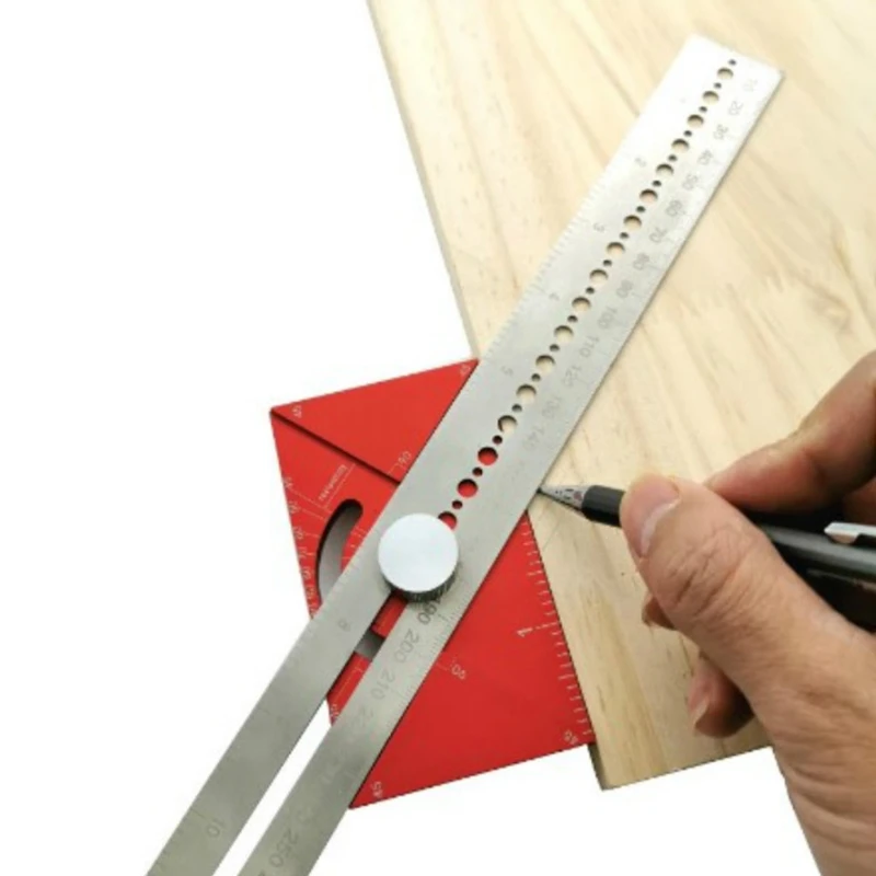 Aluminum Alloy T-type Hole Dividing Line Ruler Scribing Measuring Angle Gauge Marking Woodworking Tool
Aluminum Alloy T-type Hole Dividing Line Ruler Scribing Measuring Angle Gauge Marking Woodworking Tool