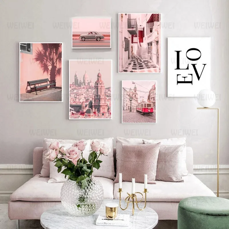 City Street Building Posters Prints Canvas Paintingpink Wall Art Pictures for Living Room Modern Home Decor
City Street Building Posters Prints Canvas Paintingpink Wall Art Pictures for Living Room Modern Home Decor