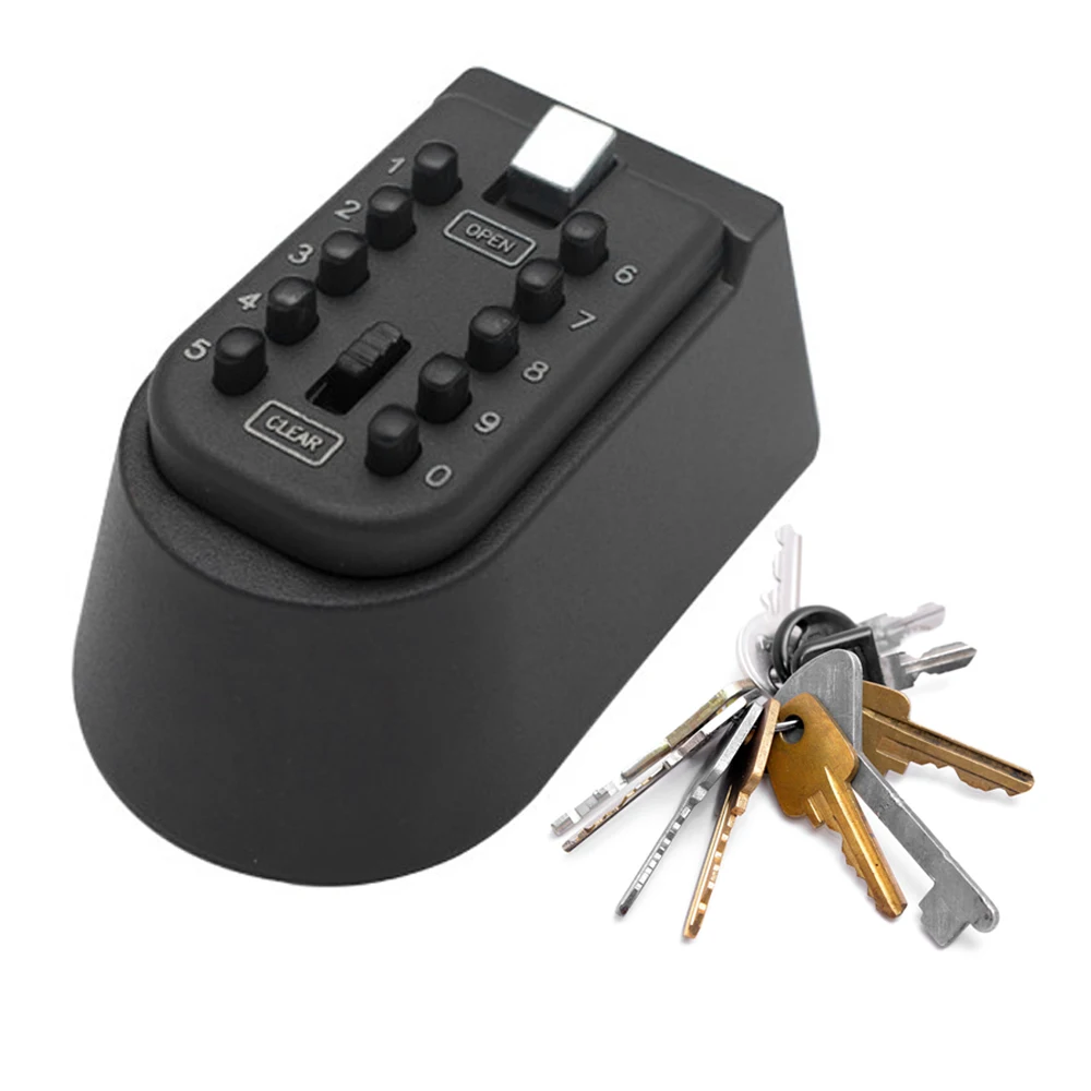 Wall Mounted Outdoor Key Storage Lock Box 10 Digit Push-Button Combination Password Key Safe Box Resettable Code Key Holder
Wall Mounted Outdoor Key Storage Lock Box 10 Digit Push-Button Combination Password Key Safe Box Resettable Code Key Holder