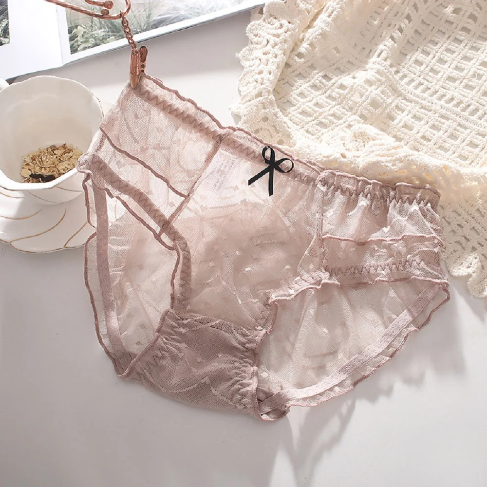 1 Pcs Sexy Lace Women Panties Bow Translucent Mesh Briefs Low Waist Female Underpants Fashion Women Underwear
1 Pcs Sexy Lace Women Panties Bow Translucent Mesh Briefs Low Waist Female Underpants Fashion Women Underwear