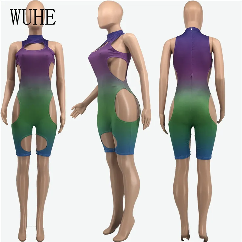 WUHE Gradient Print Summer Rompers Womens Jumpsuit Hollow Out Big Hole Sexy Club Party Woman Clothing One Piece Bodysuits
WUHE Gradient Print Summer Rompers Womens Jumpsuit Hollow Out Big Hole Sexy Club Party Woman Clothing One Piece Bodysuits