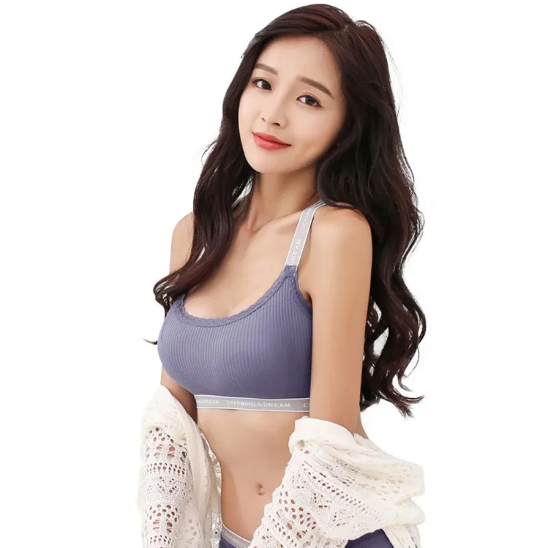 Women Sexy Breathable fitness yoga bras Sport bra U-neck No Rim Vest Sleep Letter Bra Tops Cotton Type
Women Sexy Breathable fitness yoga bras Sport bra U-neck No Rim Vest Sleep Letter Bra Tops Cotton Type