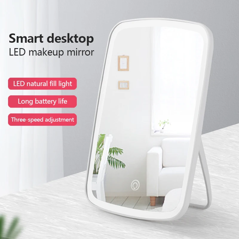 Hot Smart Desktop LED Cosmetic Mirror With Screen Standing Table Vanity Mirror With LED LightsMakeup Mirror With Light espejo
Hot Smart Desktop LED Cosmetic Mirror With Screen Standing Table Vanity Mirror With LED LightsMakeup Mirror With Light espejo