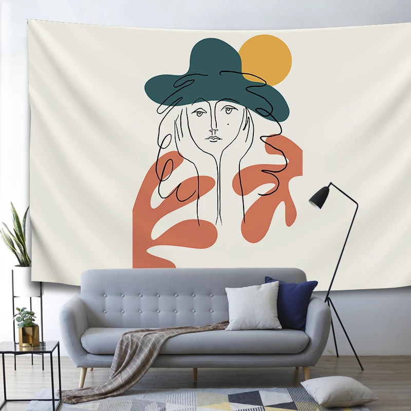 Simple Modern Abstract Tapestry Aesthetic Creativity Nordic Tapestry Art Decoration Wall Hanging Tapisserie Home Decor Ek50WT 
Simple Modern Abstract Tapestry Aesthetic Creativity Nordic Tapestry Art Decoration Wall Hanging Tapisserie Home Decor Ek50WT