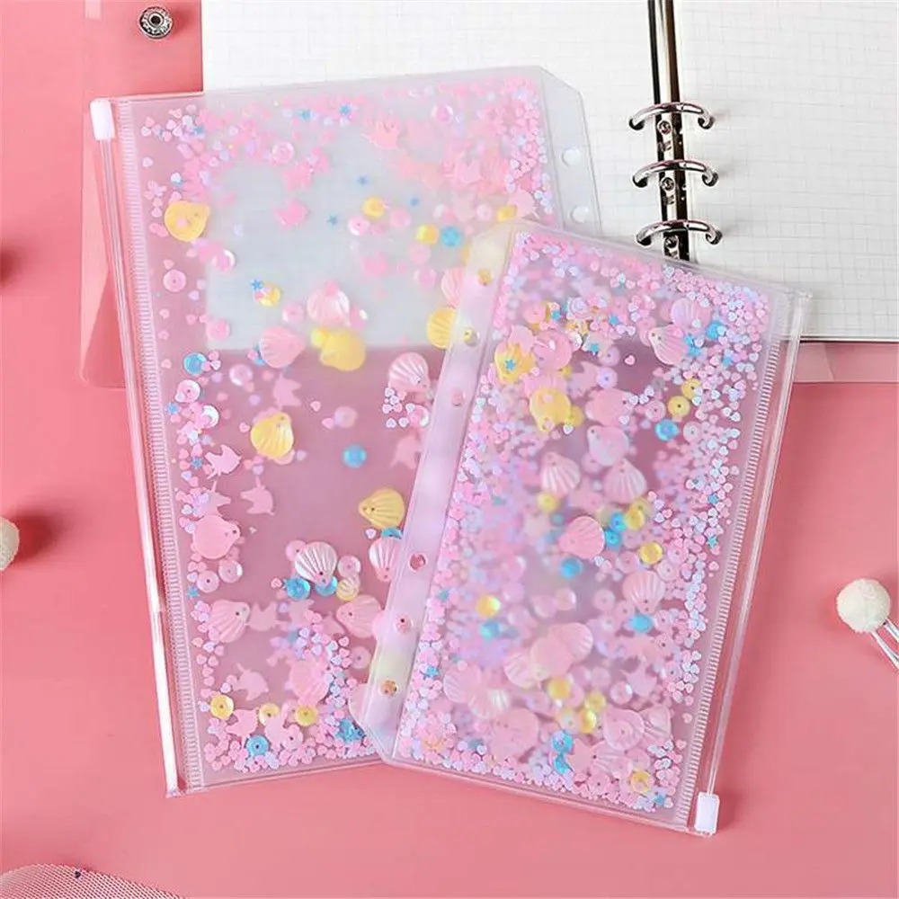 1pc Glitter Sequins A5 A6 Inner Pocket Standard 6 Holes File Holder Loose Leaf Zipper Binder Storage Pouch Document Organizer
1pc Glitter Sequins A5 A6 Inner Pocket Standard 6 Holes File Holder Loose Leaf Zipper Binder Storage Pouch Document Organizer