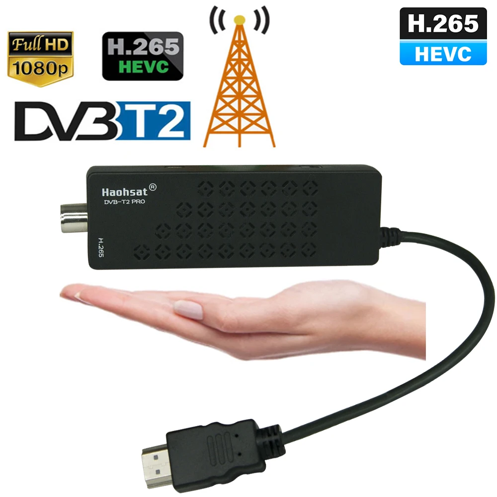Цифровой наземный декодер Haohsat DVB T2PRO, итальянский ресивер TDT H.265 HEVC 10 бит с USB Wi-Fi антенной 
Цифровой наземный декодер Haohsat DVB T2PRO, итальянский ресивер TDT H.265 HEVC 10 бит с USB Wi-Fi антенной