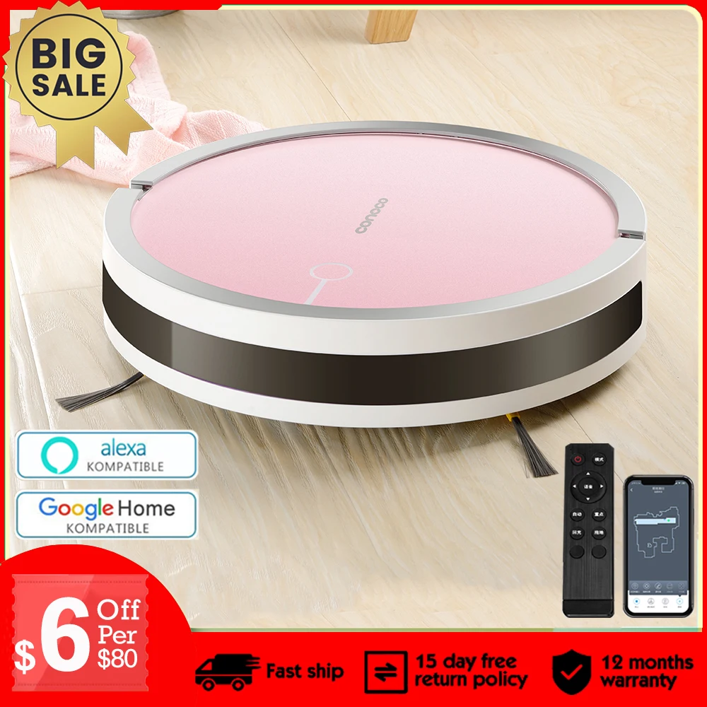Robot Vacuum Cleaner 270mL Regulation Water Tank APP&WIFI&Echo Control 3200Pa Adjust Suction Auto-Recharge For Pet Hair Carpet
Robot Vacuum Cleaner 270mL Regulation Water Tank APP&WIFI&Echo Control 3200Pa Adjust Suction Auto-Recharge For Pet Hair Carpet