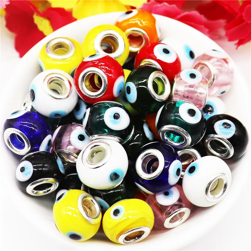 10Pcs Mixed Color Evil Eye Beads Glass Murano Large Hole European Spacer Beads Fit Pandora Bracelet DIY Pendants Charms Necklace
10Pcs Mixed Color Evil Eye Beads Glass Murano Large Hole European Spacer Beads Fit Pandora Bracelet DIY Pendants Charms Necklace