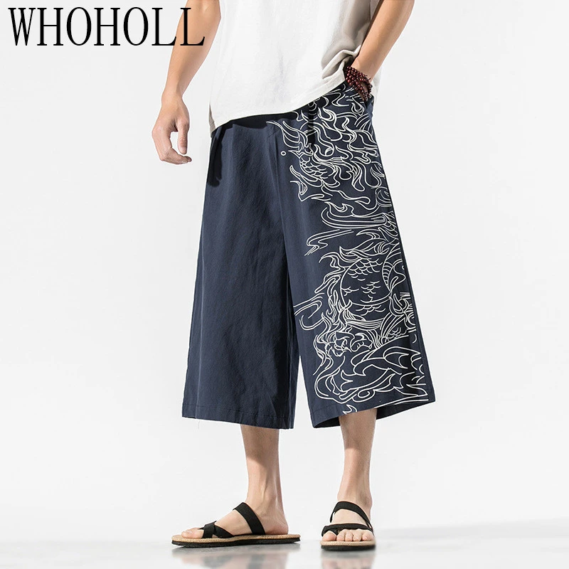 Мужские летние свободные прямые брюки-султанки с вышивкой дракона, большие размеры
Мужские летние свободные прямые брюки-султанки с вышивкой дракона, большие размеры