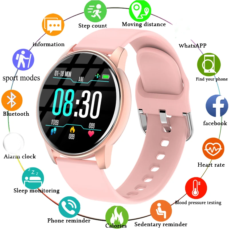 Women Smart Watch Real-time Weather Forecast Activity Tracker Heart Rate Monitor Sports Ladies Smart Watch Men For Android IOS
Women Smart Watch Real-time Weather Forecast Activity Tracker Heart Rate Monitor Sports Ladies Smart Watch Men For Android IOS