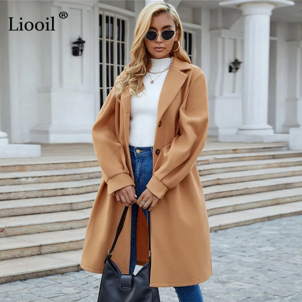 Long Wool Coat Cardigan Outerwear With Pockets Full Sleeve Turndown Collar Brown Blazers For Women Elegant Streetwear Overcoat
Long Wool Coat Cardigan Outerwear With Pockets Full Sleeve Turndown Collar Brown Blazers For Women Elegant Streetwear Overcoat