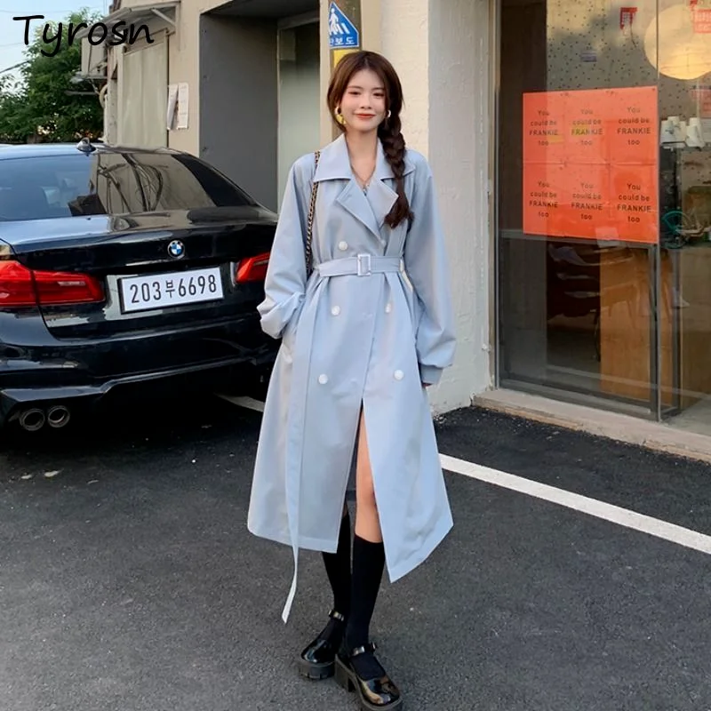 Trench Women Long Outerwear Korean Fashion Clothing All-match Autumn Chic Double Breasted Coats Casual Elegant Female Sashes New
Trench Women Long Outerwear Korean Fashion Clothing All-match Autumn Chic Double Breasted Coats Casual Elegant Female Sashes New