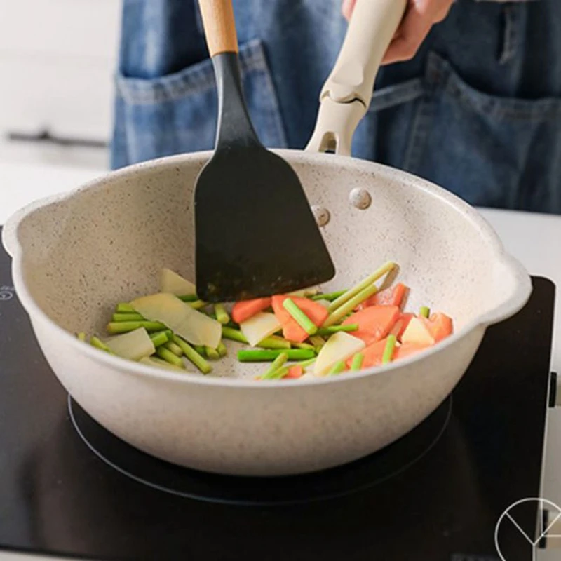 HOT Thickened Bottom Stone Frying Pan Multifunction Non-Stick Pans Deep Nougat Pot Wok Pan with Glass Cover 26cm
HOT Thickened Bottom Stone Frying Pan Multifunction Non-Stick Pans Deep Nougat Pot Wok Pan with Glass Cover 26cm