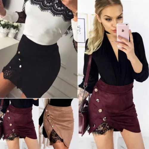 2018 NEW Sexy Women High Waist Lace Up Suede Leather Lace Preppy 4 Colors Short Mini Pencil Skirts
2018 NEW Sexy Women High Waist Lace Up Suede Leather Lace Preppy 4 Colors Short Mini Pencil Skirts