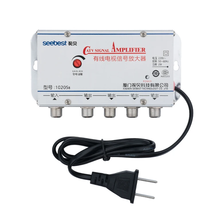 One in four out cable TV signal amplifier closed circuit TV amplifier quarter SB-1020S8
One in four out cable TV signal amplifier closed circuit TV amplifier quarter SB-1020S8