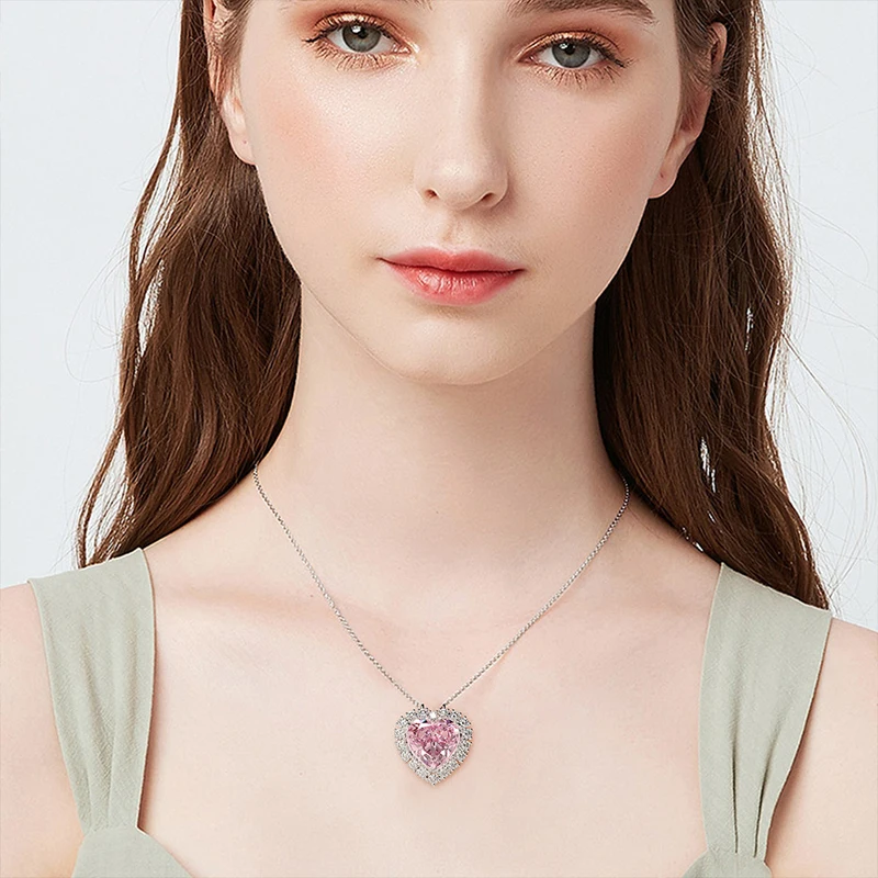 OEVAS Romantic Heart Solid 925 Sterling Silver Wedding Engagement Quartz Lab Moissanite Diamond Necklace/Earrings Jewelry Set
OEVAS Romantic Heart Solid 925 Sterling Silver Wedding Engagement Quartz Lab Moissanite Diamond Necklace/Earrings Jewelry Set