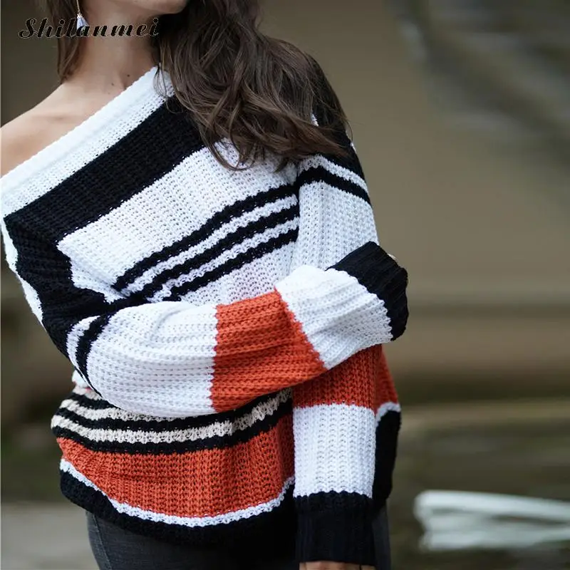Women's Sweaters Autumn Long Sleeve Loose Causal Jumper Pull Winter Thick Striped Fashion Knitted Pullover Femme Ladies Knitwear
Women's Sweaters Autumn Long Sleeve Loose Causal Jumper Pull Winter Thick Striped Fashion Knitted Pullover Femme Ladies Knitwear